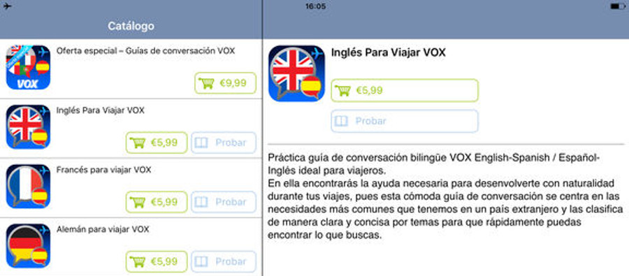 Guías de conversación VOX para viajar