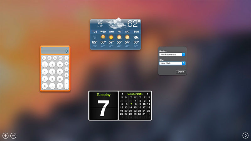 Dashboard de Mac